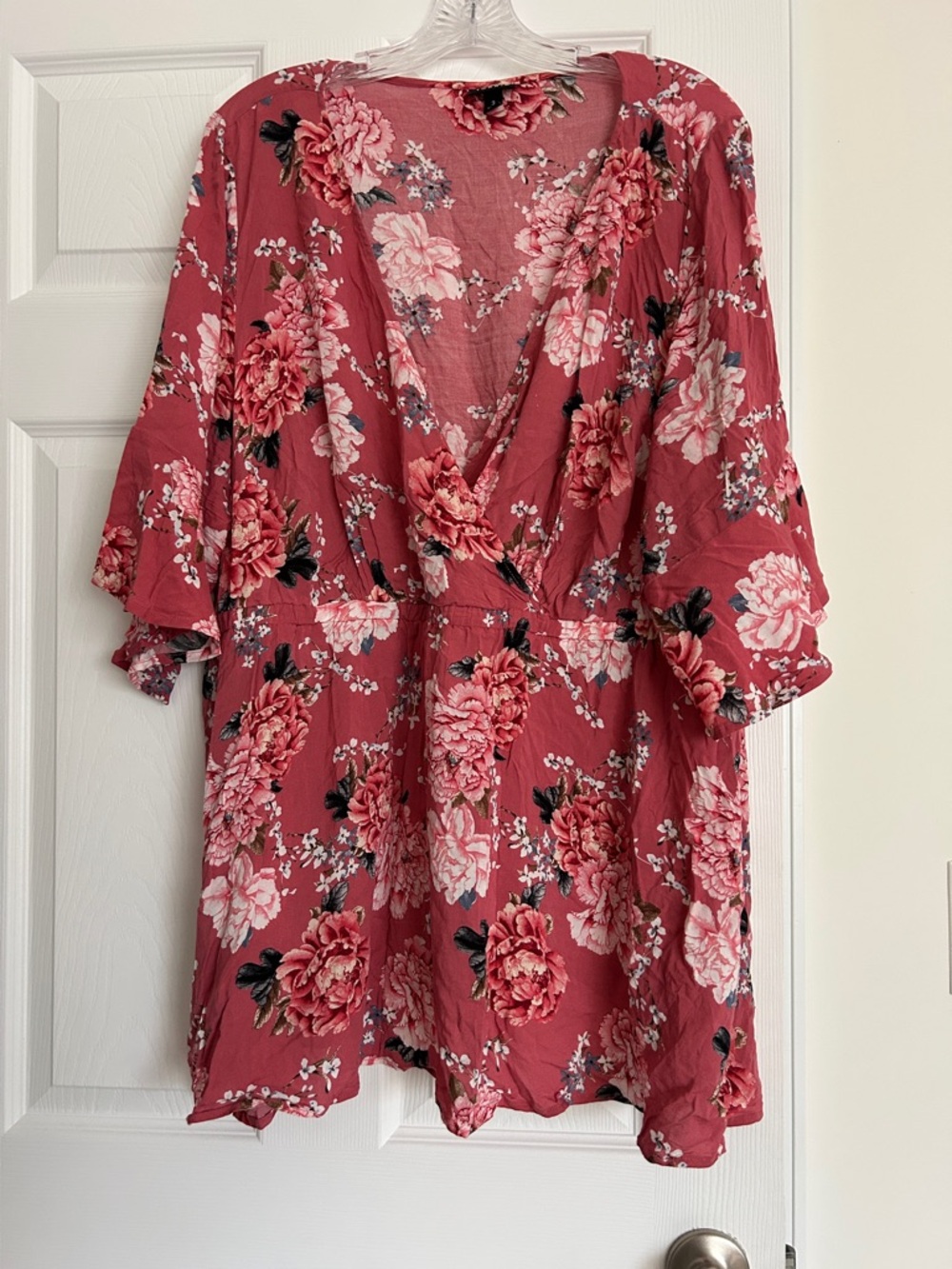 torrid Rose Pink Floral V-Neck Tunic